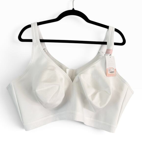 Cacique Other - NWT Cacique Cotton Unlined No Wire Bra Size 48DD Bright White Supportive Comfort